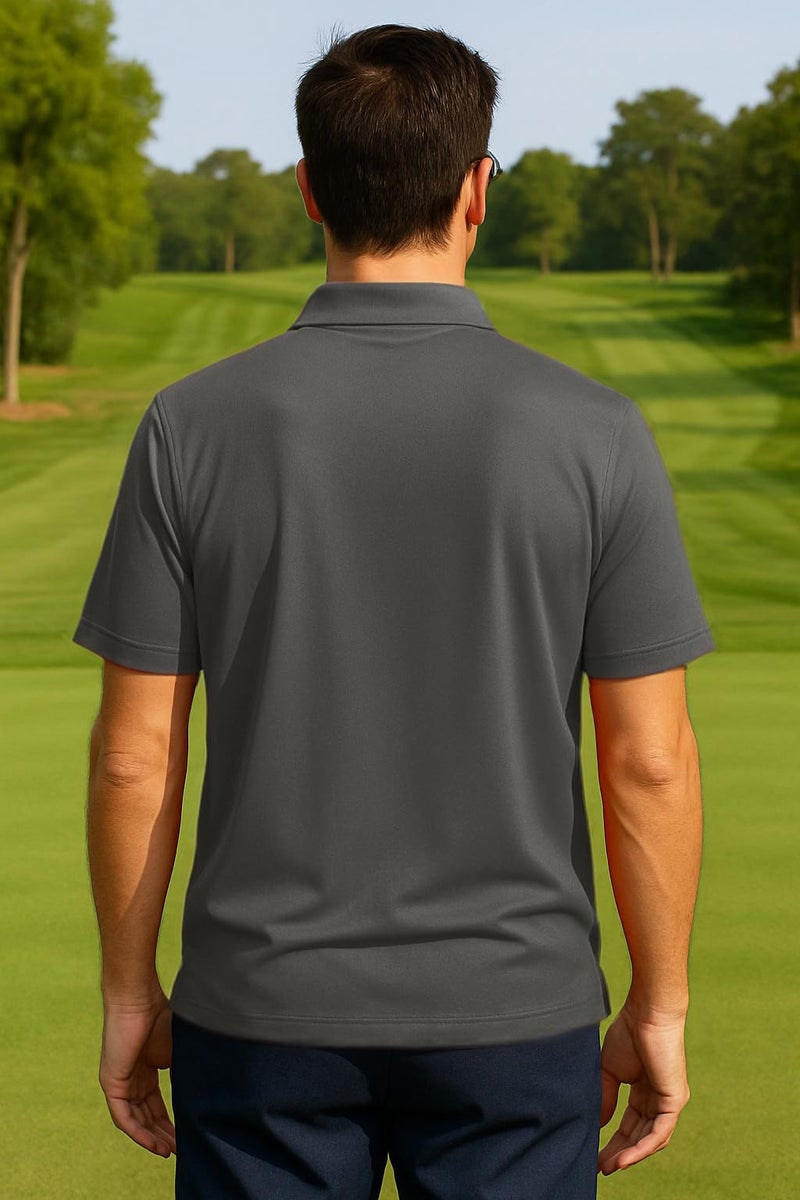 Opna Mens Dry-Fit Golf Polo Shirts,Graphite,X-Large - Image 3
